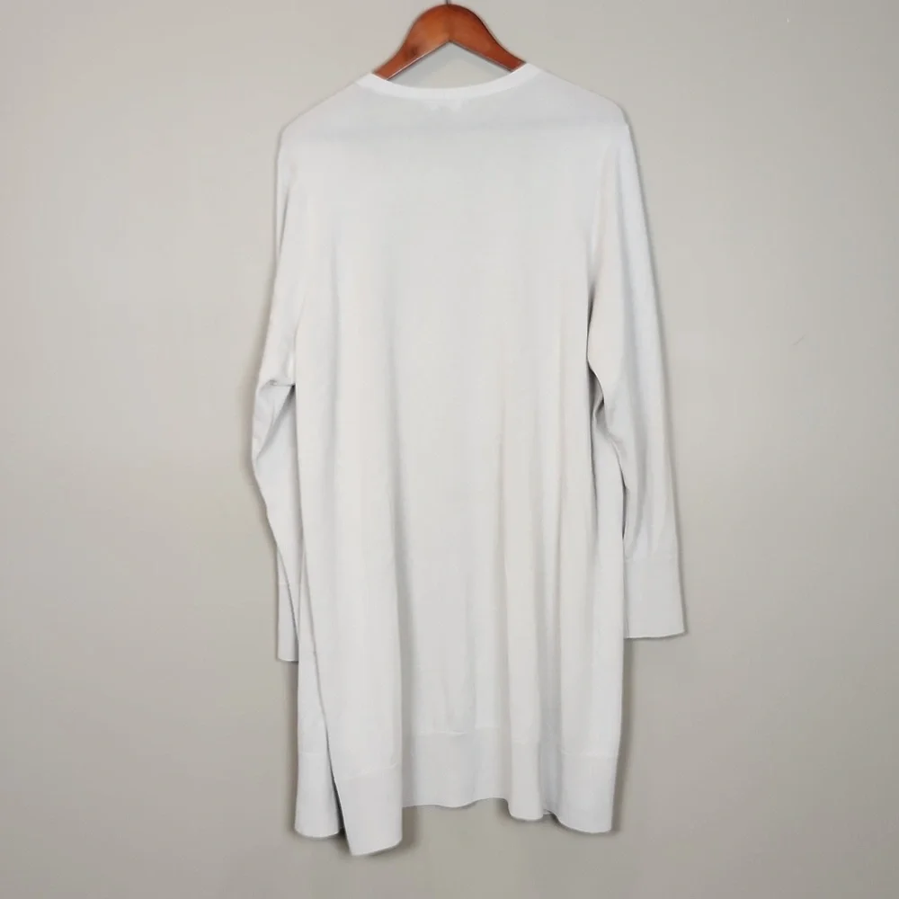 Universal Standard Light Gray Wool Blend Longline Cardigan - Picture 3 of 10